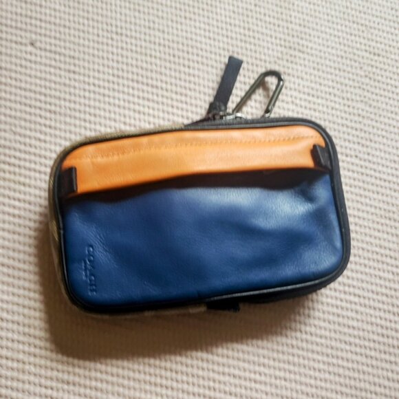 Coach North/South Hybrid Pouch Clutch In Colorblock Signature Canvas - Picture 1 of 13